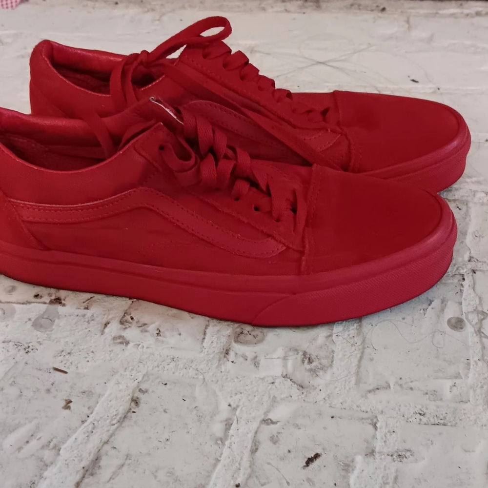Red Checkered Vans